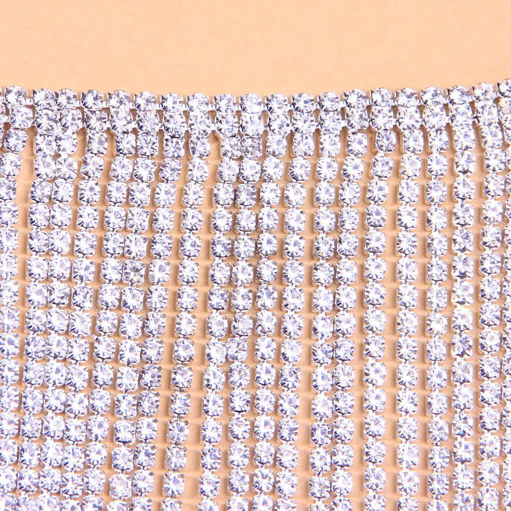 Double Row Necklace Symmetrical Alloy Necklace Necklace null