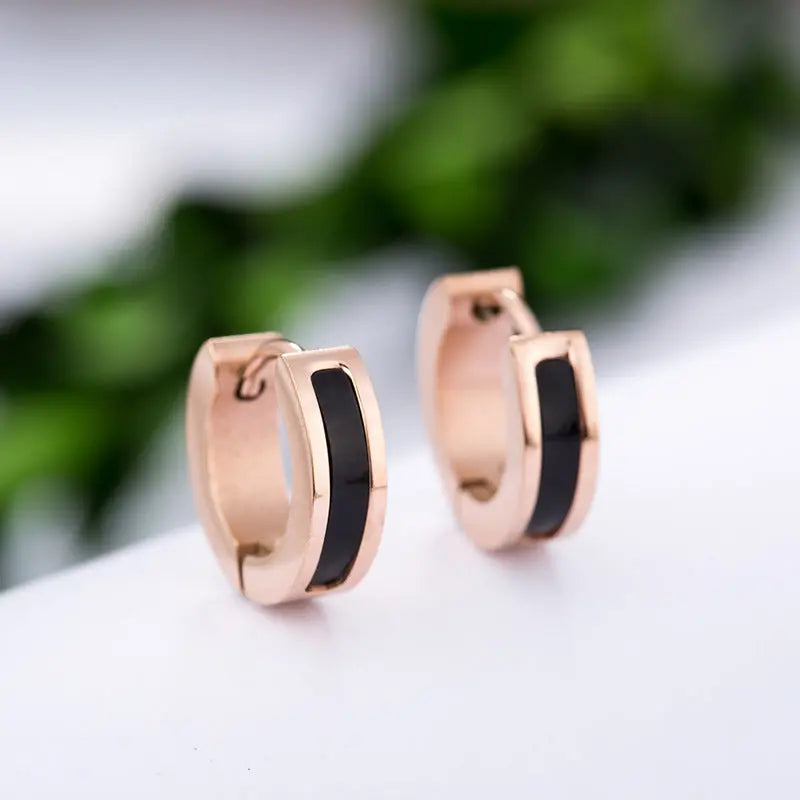 Earrings Black Eound Earrings Earrings null