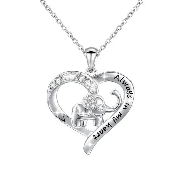 Elephant necklace personalized letter necklace null