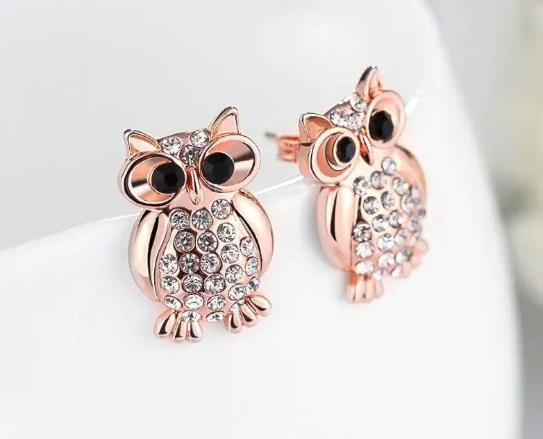 Fashion earrings owl earrings stud earrings null