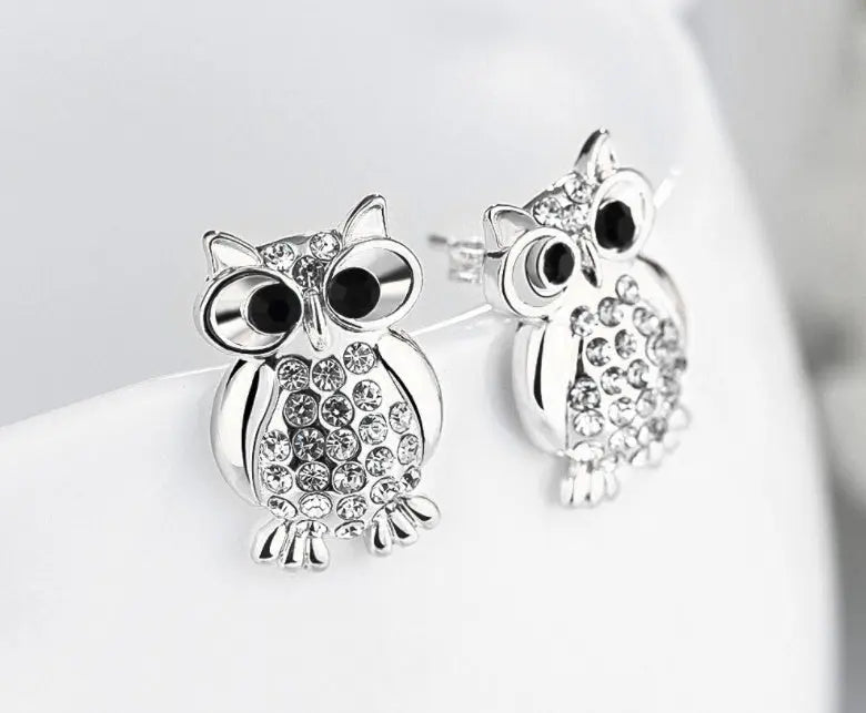 Fashion earrings owl earrings stud earrings null