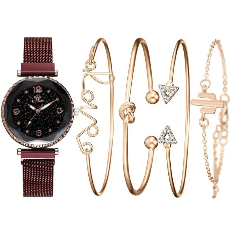 Fashion women's quartz watch bracelet bracelet set null