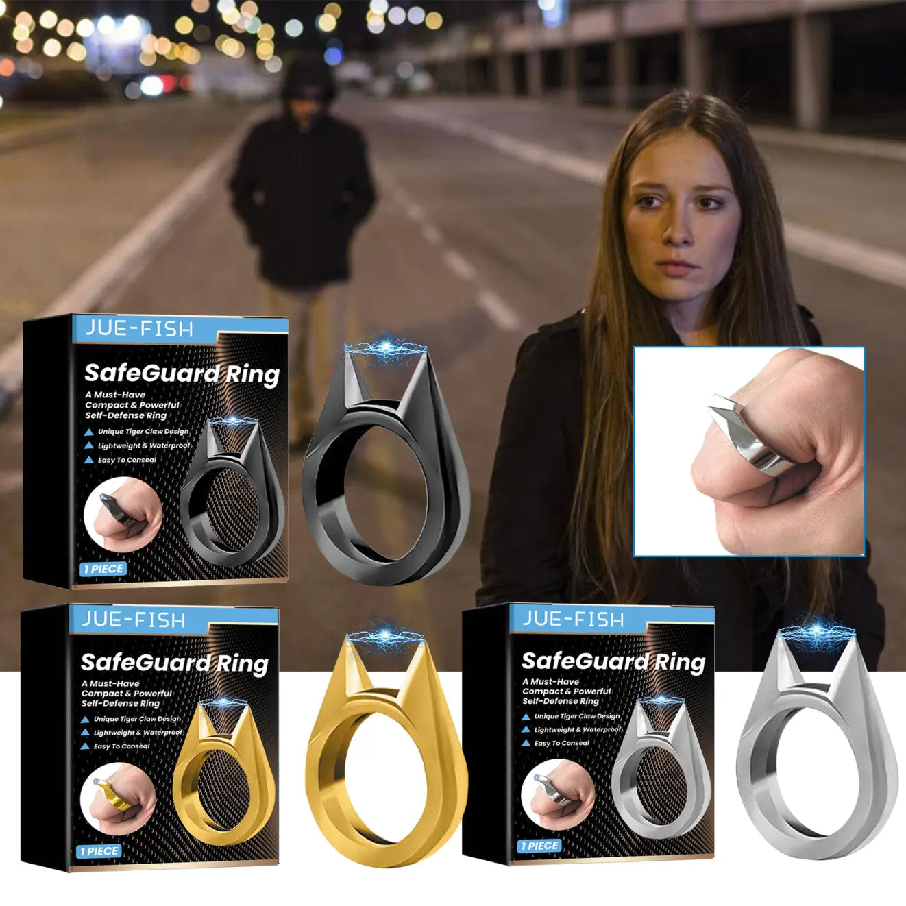 Jue-Fish Cat Ear Rings Pair Rings For Men And Women Decorate Fashionable Outfits With Jewelry Rings null