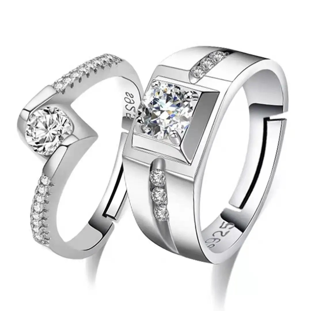 Men's And Women's Tail Rings Heart-shaped Couple Rings null