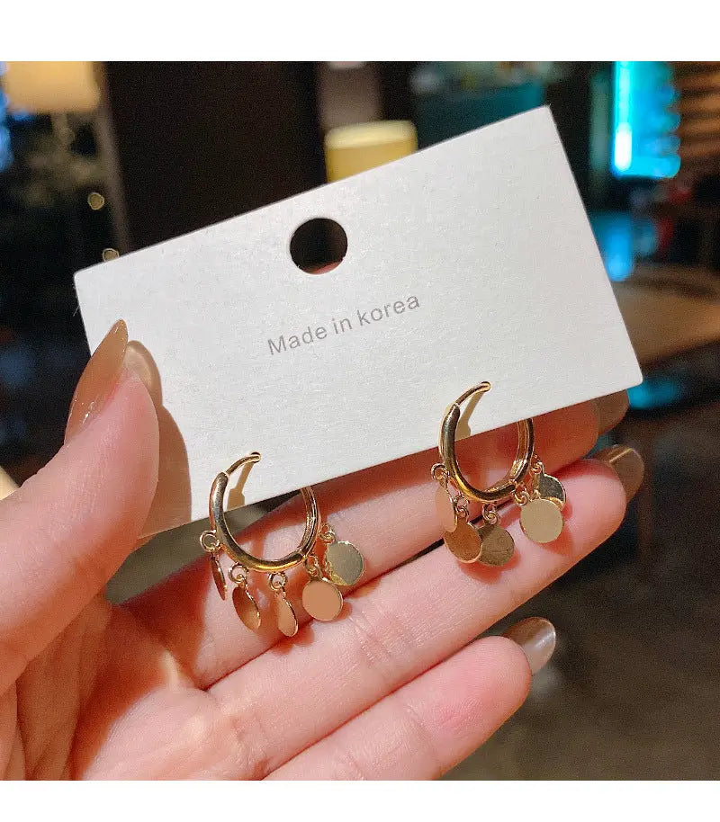 Mini Wafer Earrings null