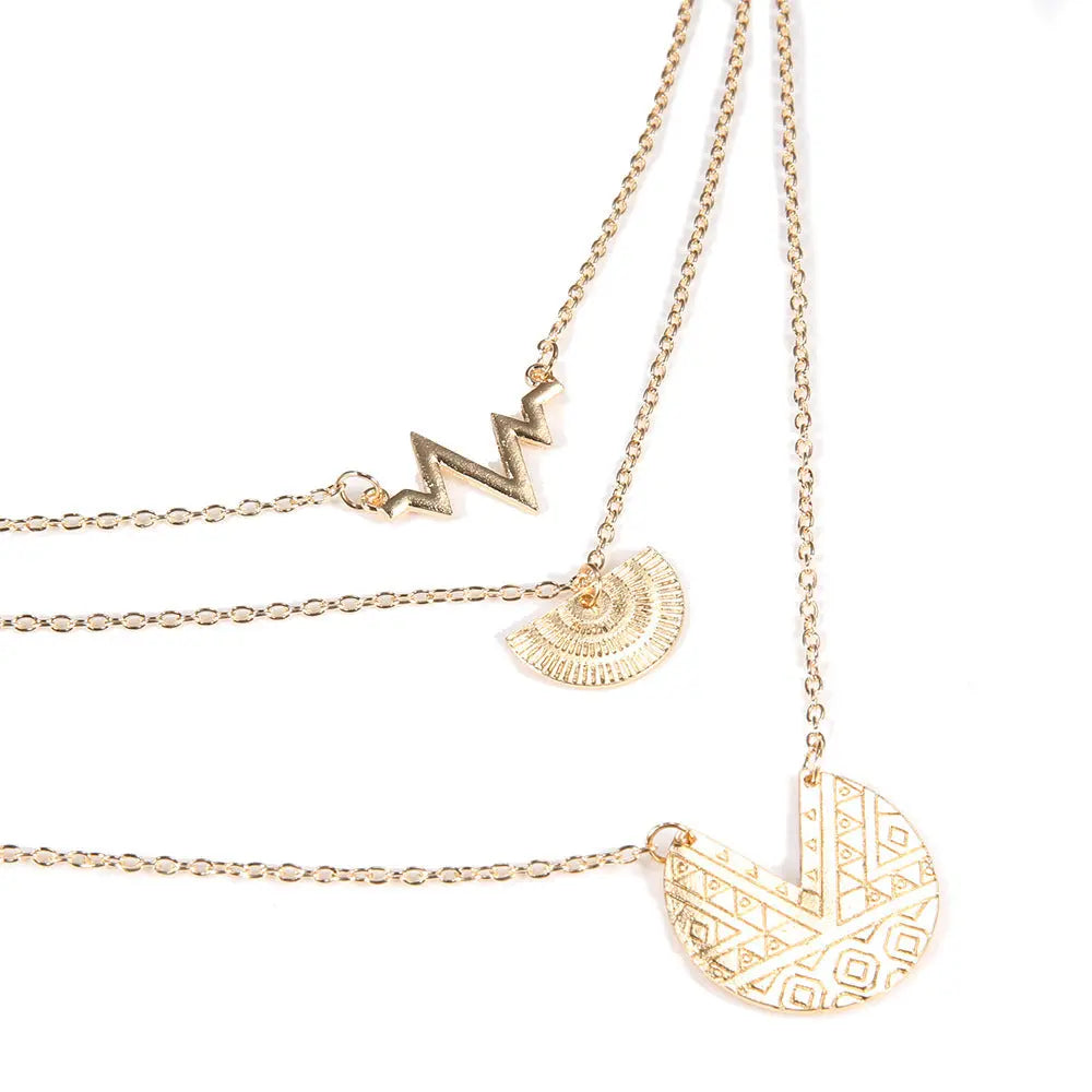 Multi-layer necklace round necklace null