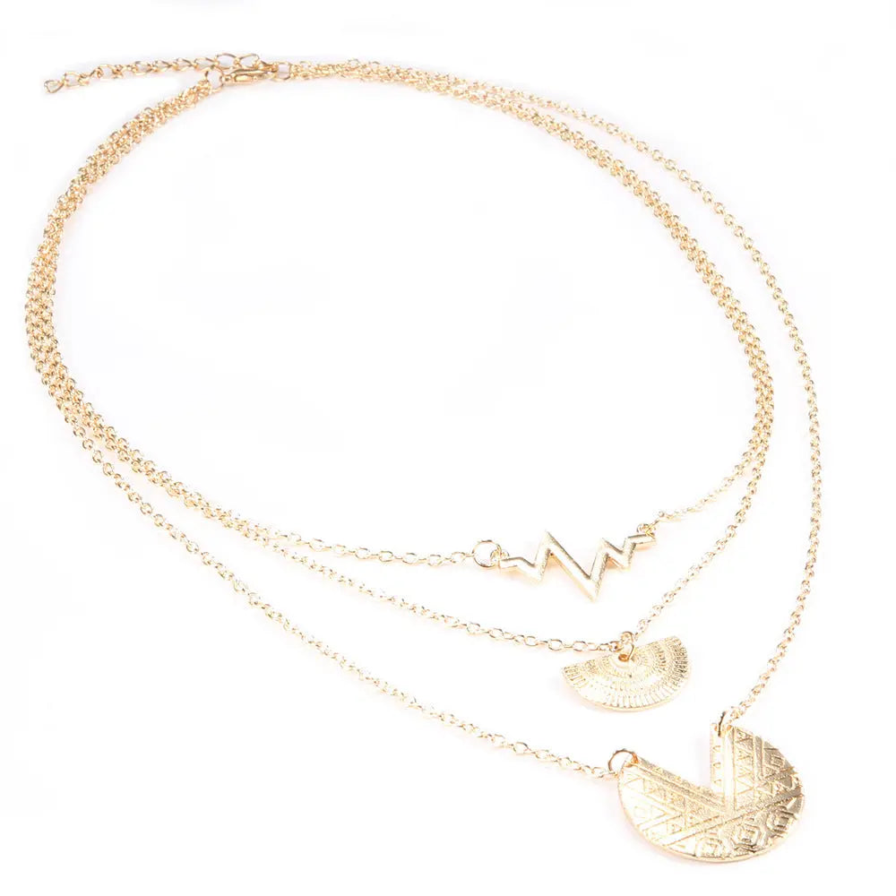 Multi-layer necklace round necklace null