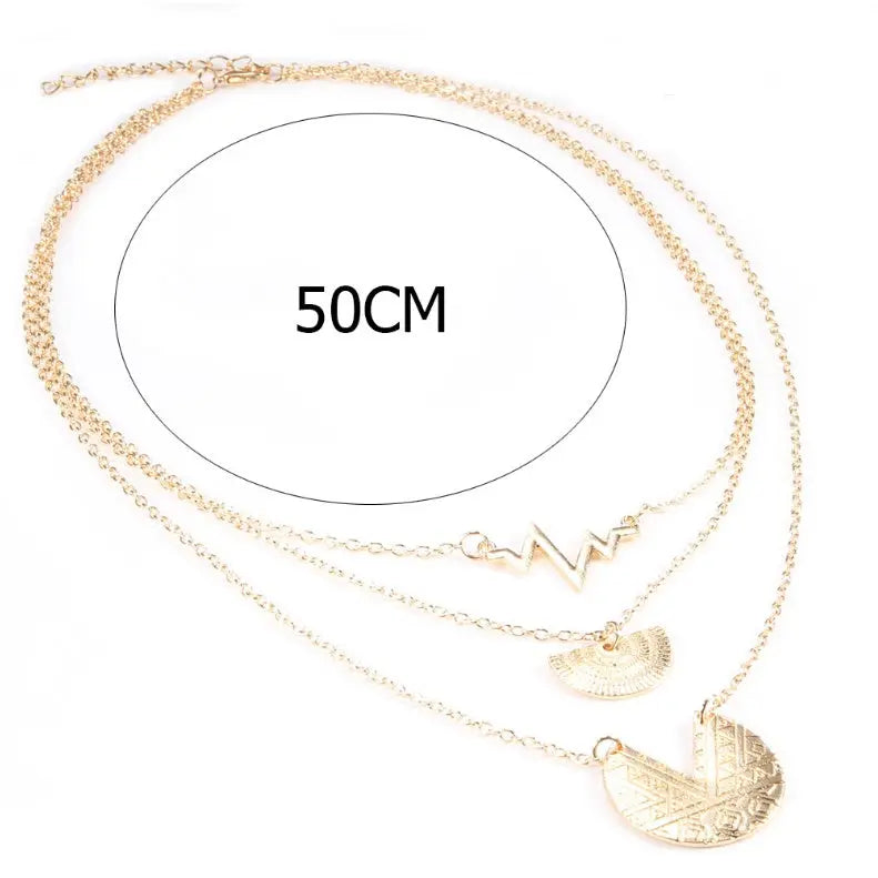 Multi-layer necklace round necklace null