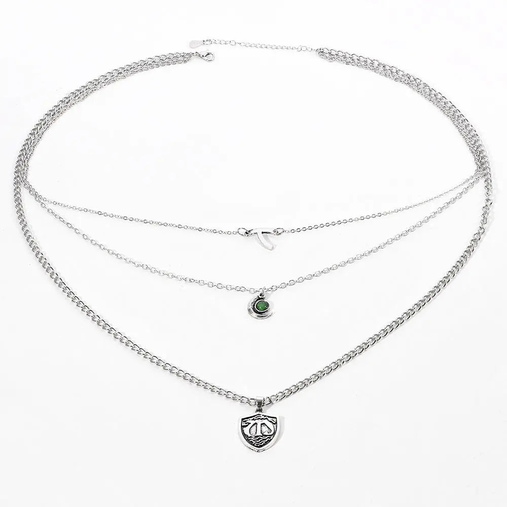 Multilayer short necklace necklace null