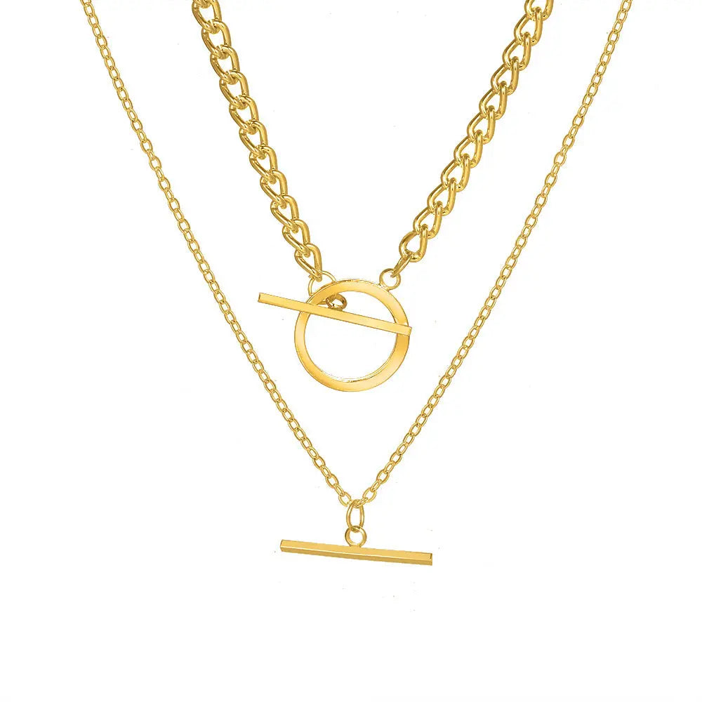 Necklace Double OT Chain Necklace Pendant Necklace null