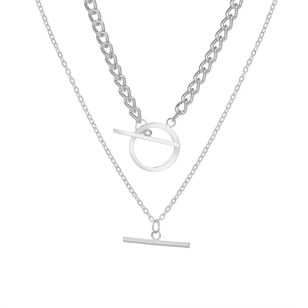 Necklace Double OT Chain Necklace Pendant Necklace null