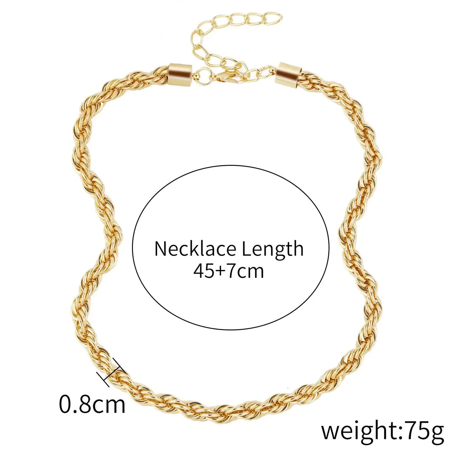 Necklace Female Twist Chain Necklace null