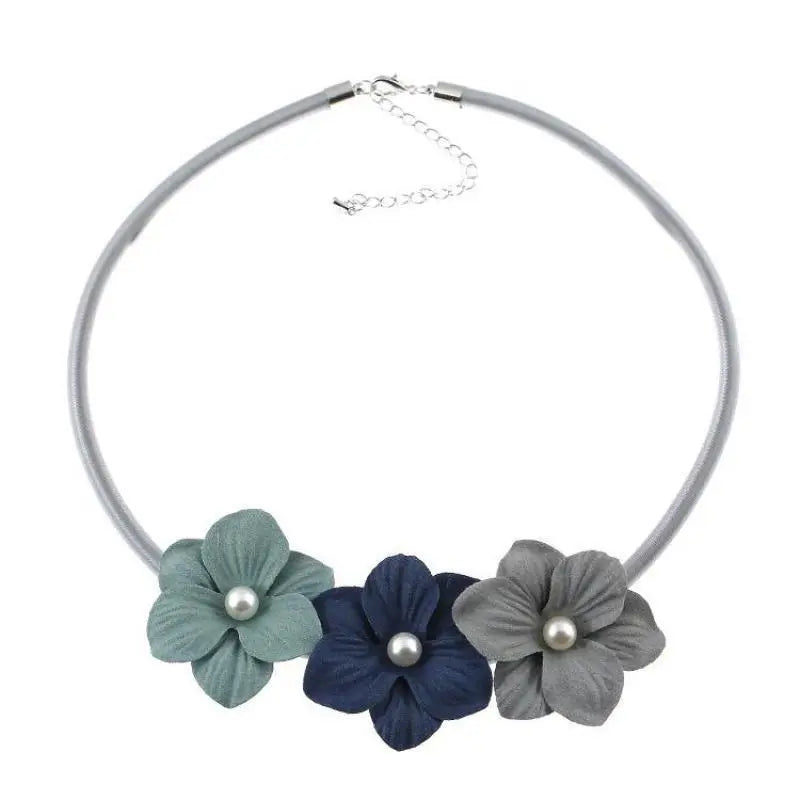 Necklace New Fashion Handmade Fabric Flower Necklace Flower Necklace null
