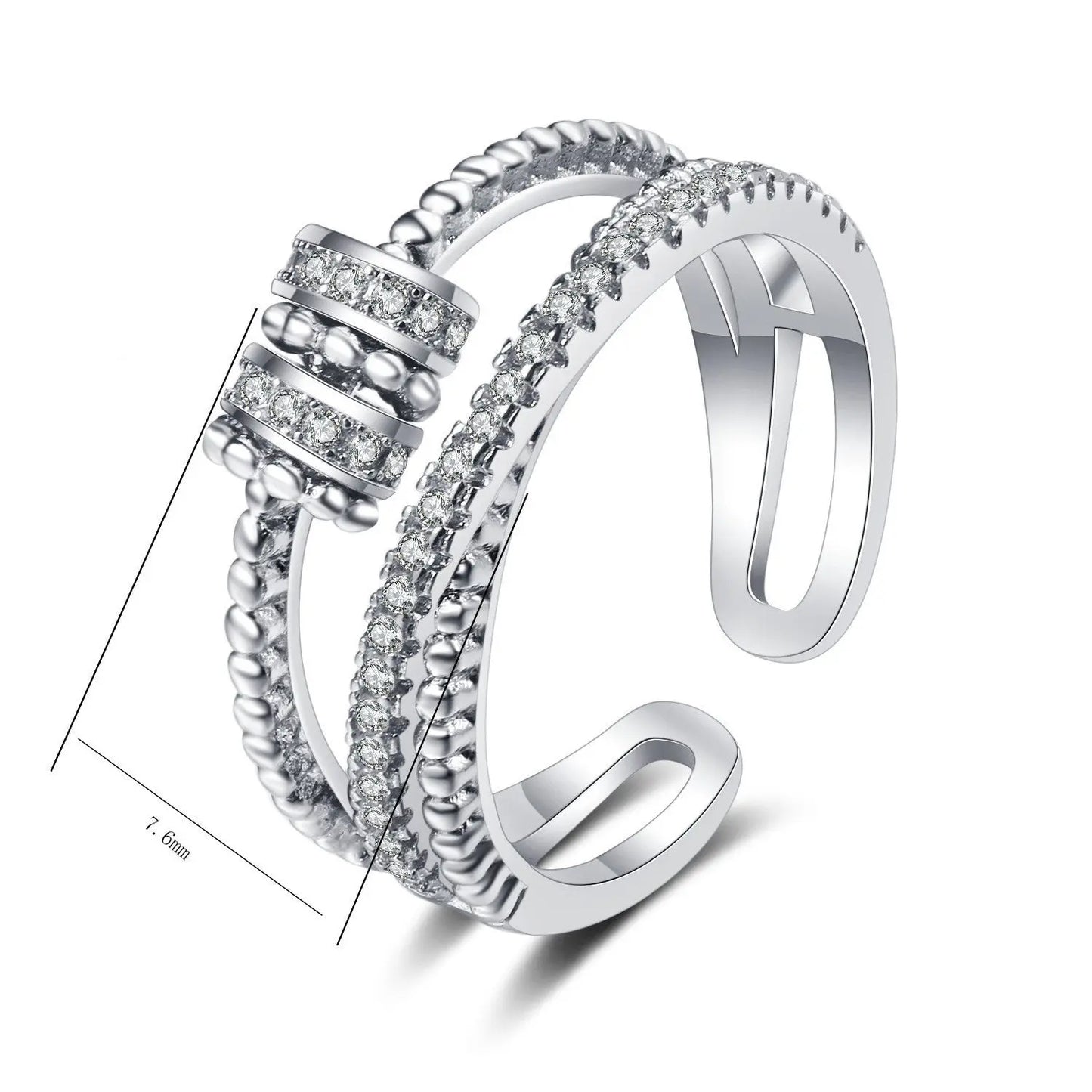 New Rings Come And Go Diamond-studded Rotating Rings null