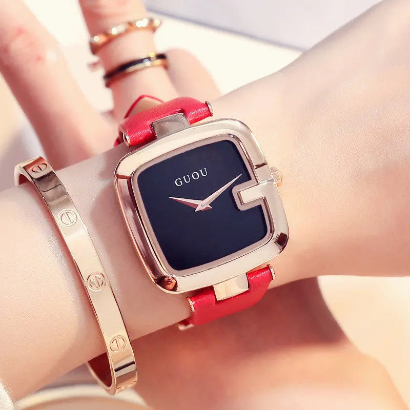 Square bracelet watch null
