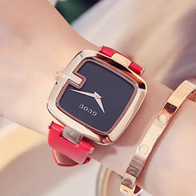 Square bracelet watch null