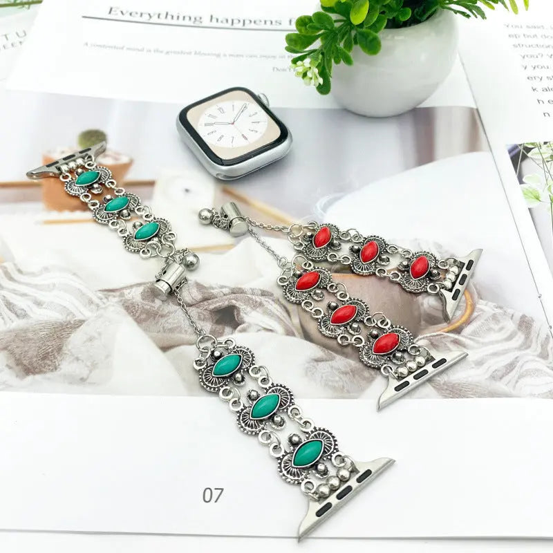 Watch Metal Turquoise Watch Bracelet null