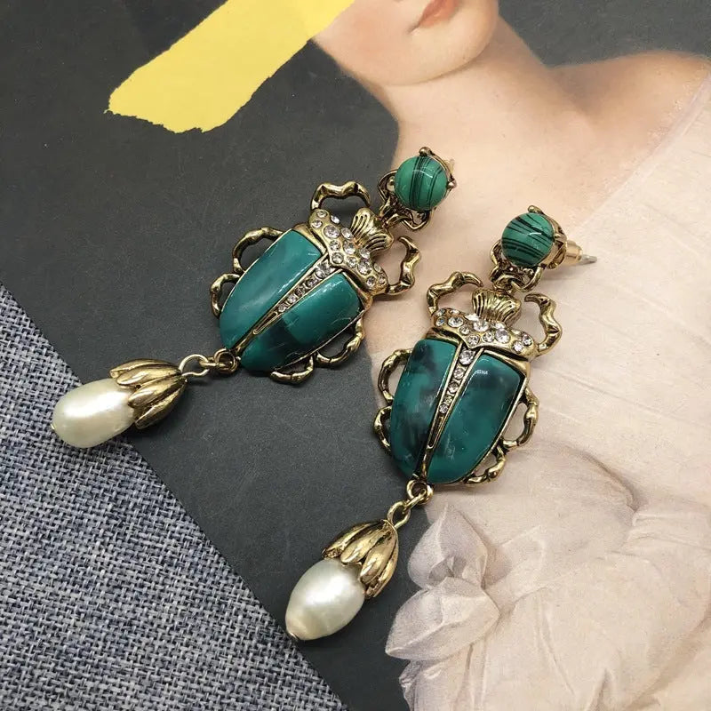 White Pearl Earrings Earrings Retro Drop Earrings null