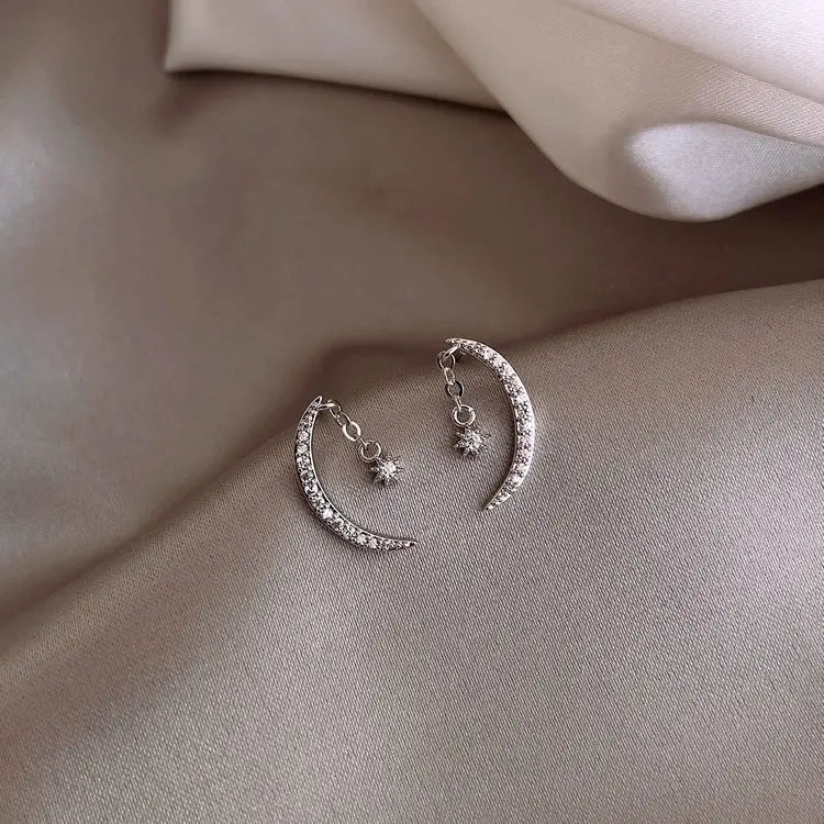 Zircon Moon Earrings Xingyue Earrings Earrings null
