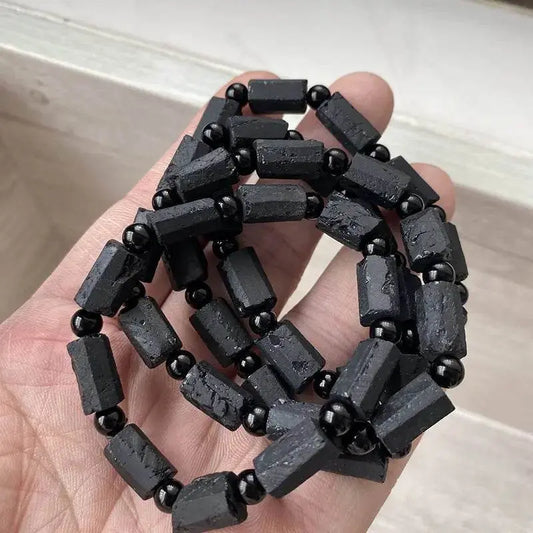 Black-Tourmaline-Bracelet-Handmade-Natural-Stone-5-pc-Black-Tourmaline-Adjustable-Black-String-Men-s-Women-s-Jewelry Elegancezakoty