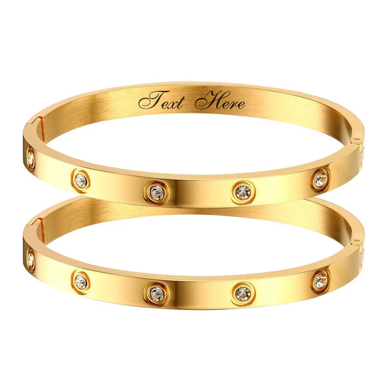 MPRAINBOW-2pcs-Gold-Chain-Link-Bracelet-Stainless-Steel-Love-Crystal-Friendship-Bracelets-Bangle Elegancezakoty