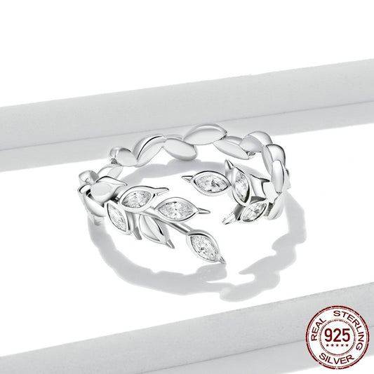 Shining Wheat Open Ring S925 Sterling Silver