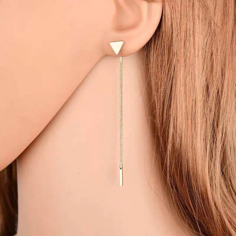 ALong Earrings Female Tassel Earrings Triangle Earrings Small Earrings null