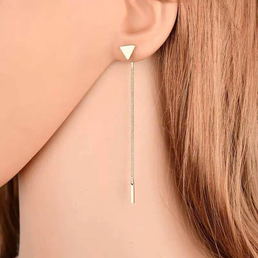 ALong Earrings Female Tassel Earrings Triangle Earrings Small Earrings null