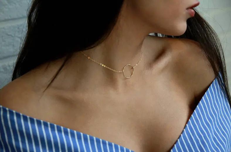 Alloy Ring Necklace Necklace null