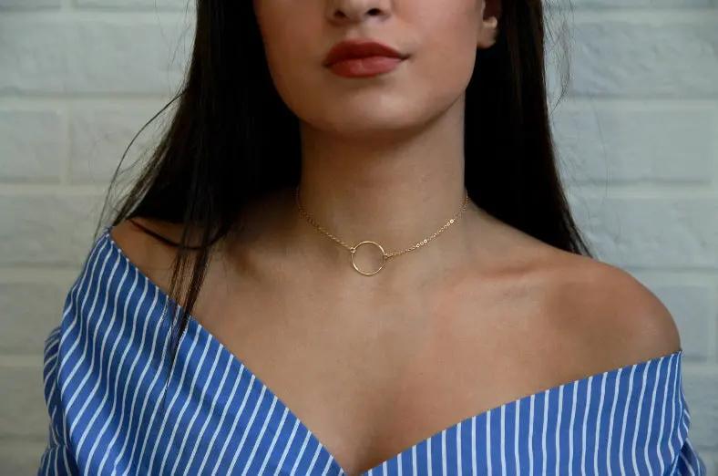 Alloy Ring Necklace Necklace null