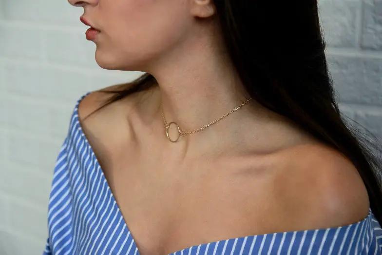 Alloy Ring Necklace Necklace null