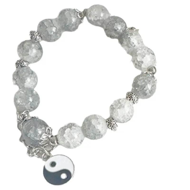 BOMAIL 8mm Tiger Eye Stone Beads Bracelet Elastic Natural Stone Yoga Bracelet for Women Men - Elegancezakoty