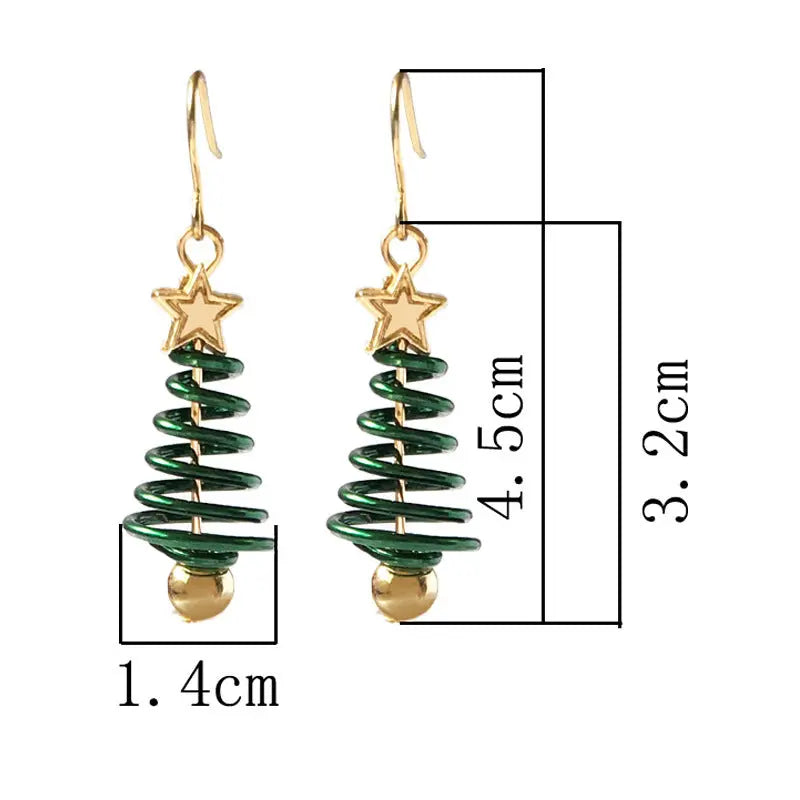 Christmas Earrings Tree Star DIY Earrings null