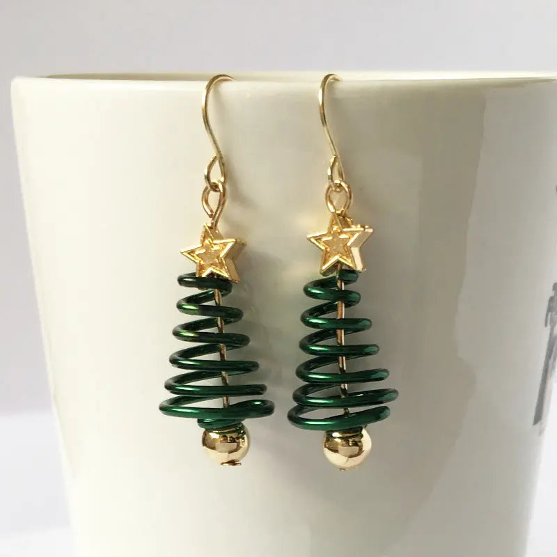Christmas Earrings Tree Star DIY Earrings null