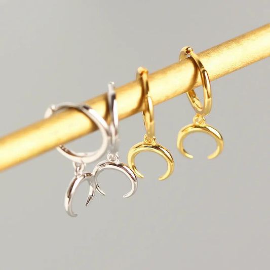 Crescent earrings moon earrings earrings null