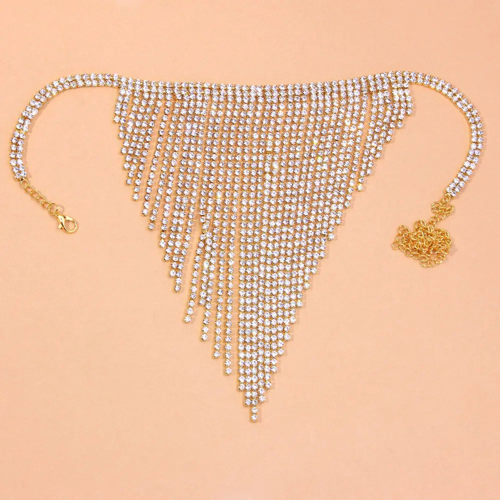 Double Row Necklace Symmetrical Alloy Necklace Necklace null