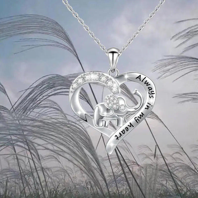 Elephant necklace personalized letter necklace null