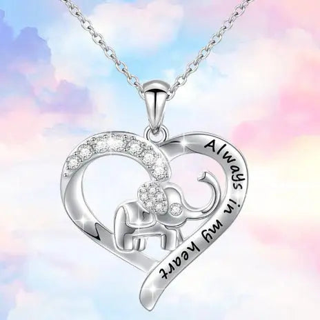 Elephant necklace personalized letter necklace null