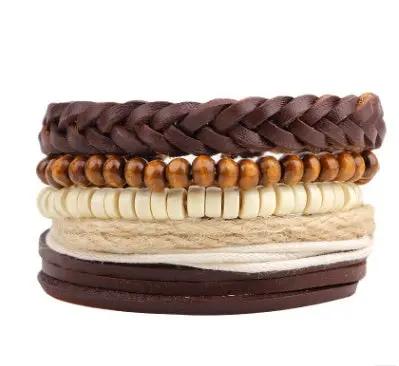 Fashion Beaded Leather Bracelets And Bracelets null