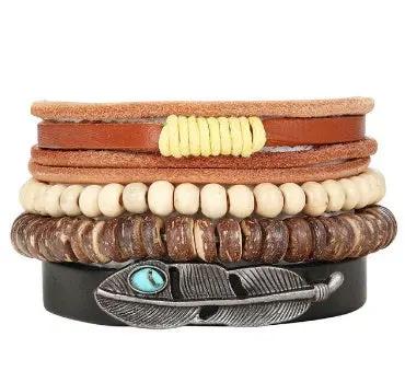 Fashion Beaded Leather Bracelets And Bracelets null