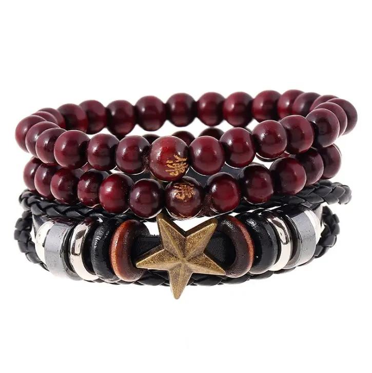 Fashion Beaded Leather Bracelets And Bracelets null