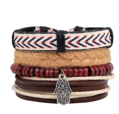 Fashion Beaded Leather Bracelets And Bracelets null