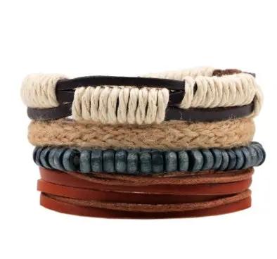 Fashion Beaded Leather Bracelets And Bracelets null