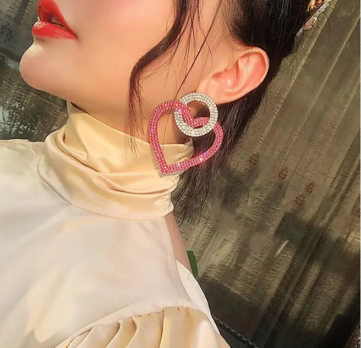 Fashion peach Heart Accessories Earrings null