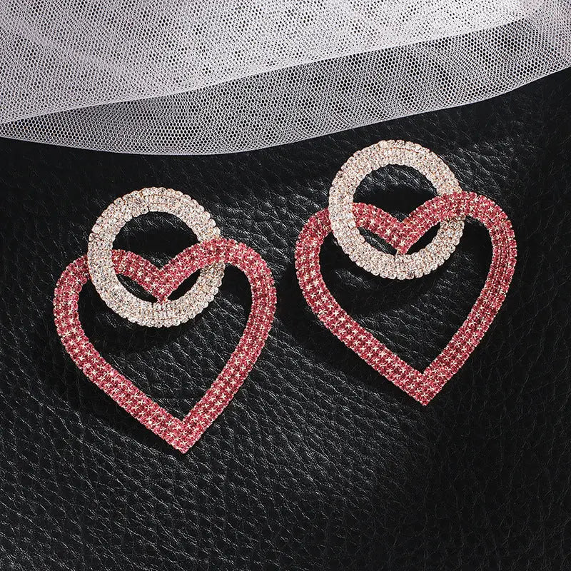Fashion peach Heart Accessories Earrings null