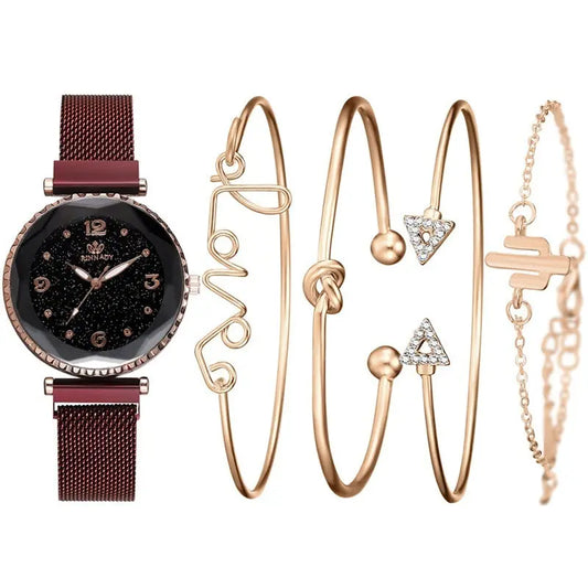 Fashion women's quartz watch bracelet bracelet set null
