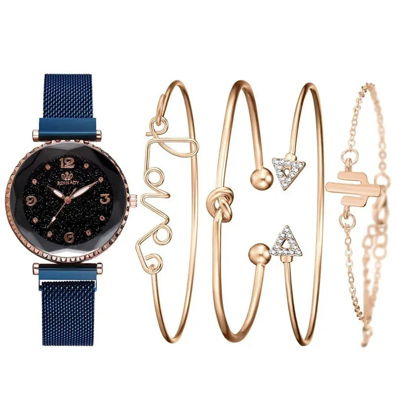 Fashion women's quartz watch bracelet bracelet set null