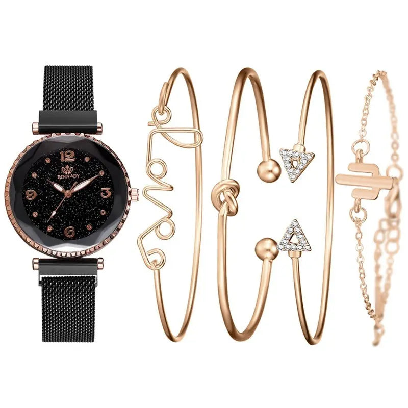 Fashion women's quartz watch bracelet bracelet set null