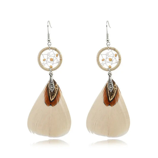Feather earrings earrings popular celebrity earrings jewelry null