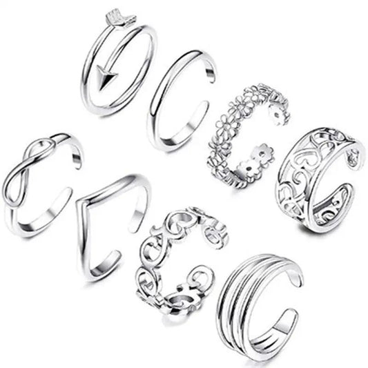 Feet Rings Foot Personality Charm Rose Simple Rings Women's   Rings null
